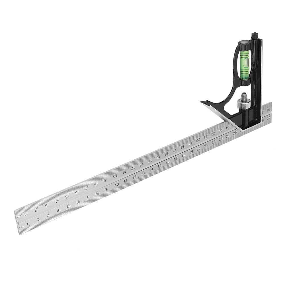 300 Mm Verstellbare Kombinationsskala 45/90 Grad Mit Wasserwaage