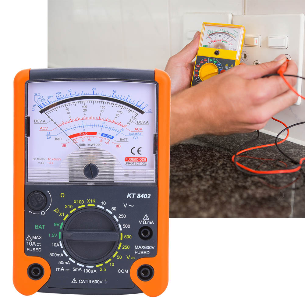 Kt8402 Handmultimeter, Mechanisches Multimeter, Hochpräzises Zeigermultimeter, Elektrisches Messgerät Für Gleichspannung, Gleichstrom Und Widerstand