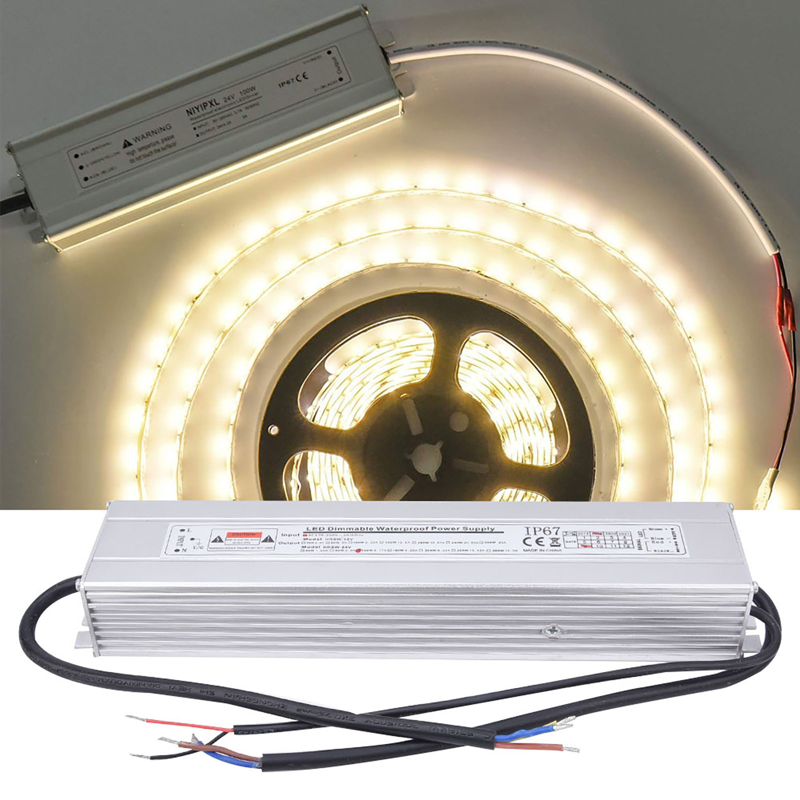 Dimmbares Led-netzteil, Wasserdicht Nach Ip67, Eingang: 220–240 V Wechselstrom (50/60 Hz), Ausgang: 24 V, 100 W, 4,17 A