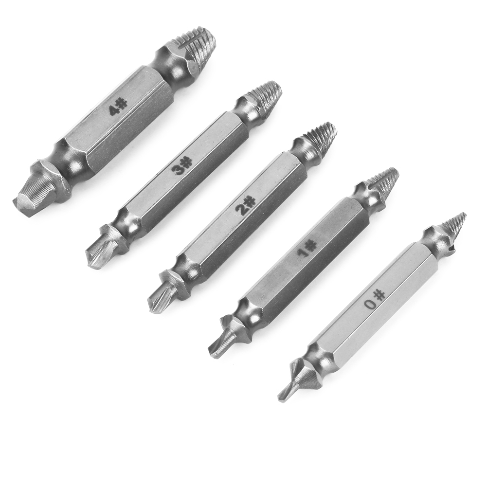5-teiliges Hss-schraubenausdreher-set – Hochgeschwindigkeitsbohrer Für Beschädigte Schrauben, Doppelseitige Schraubenausdreher