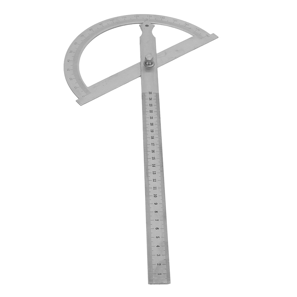 Winkelmesser Aus Edelstahl, 200 X 300 Mm, 0-180 Grad, Drehbarer Winkelmesser