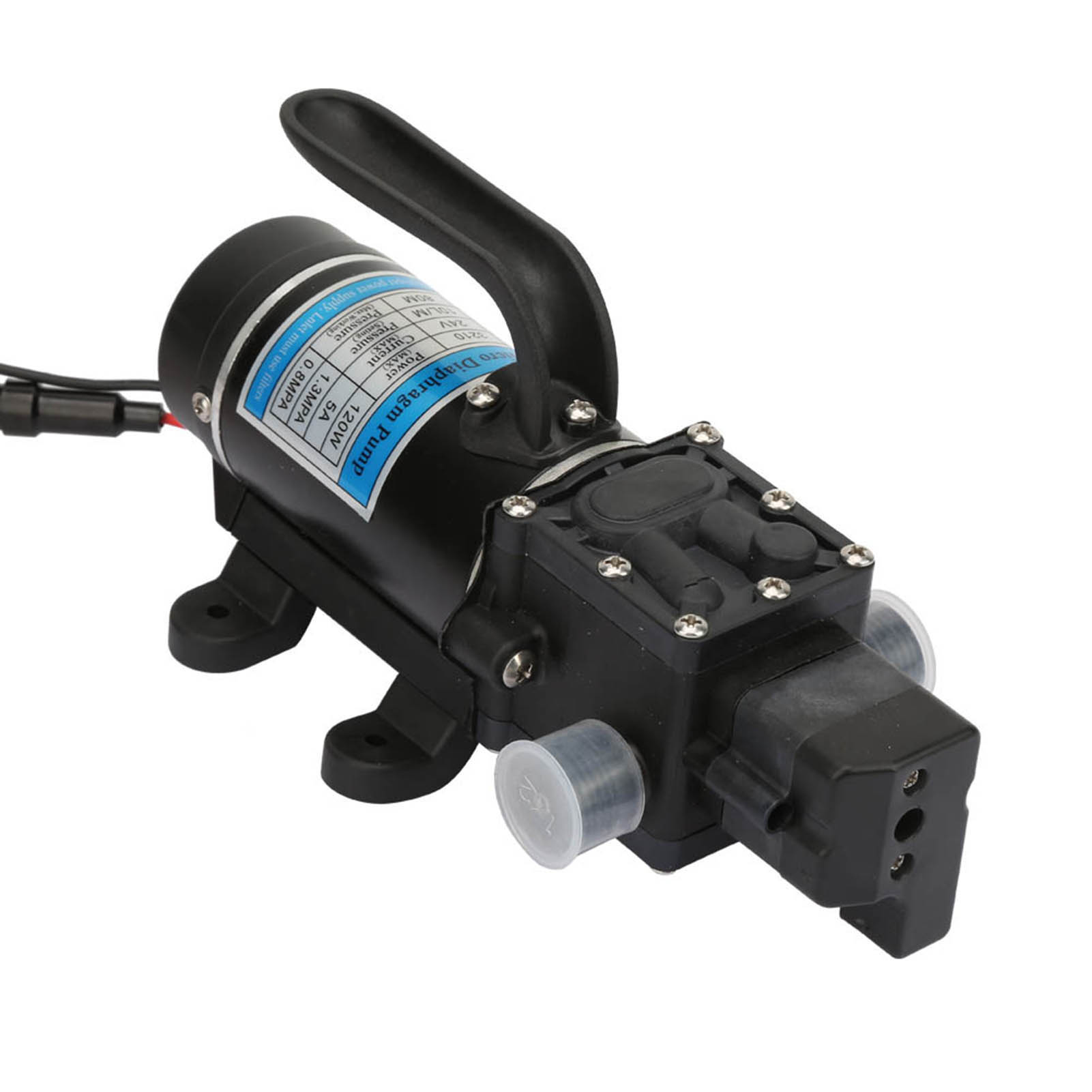 Elektrische Wasserpumpe, 120 W, 10 L/min, Selbstansaugende Membranpumpe Für Hochdruckreiniger, 24 V/5 A