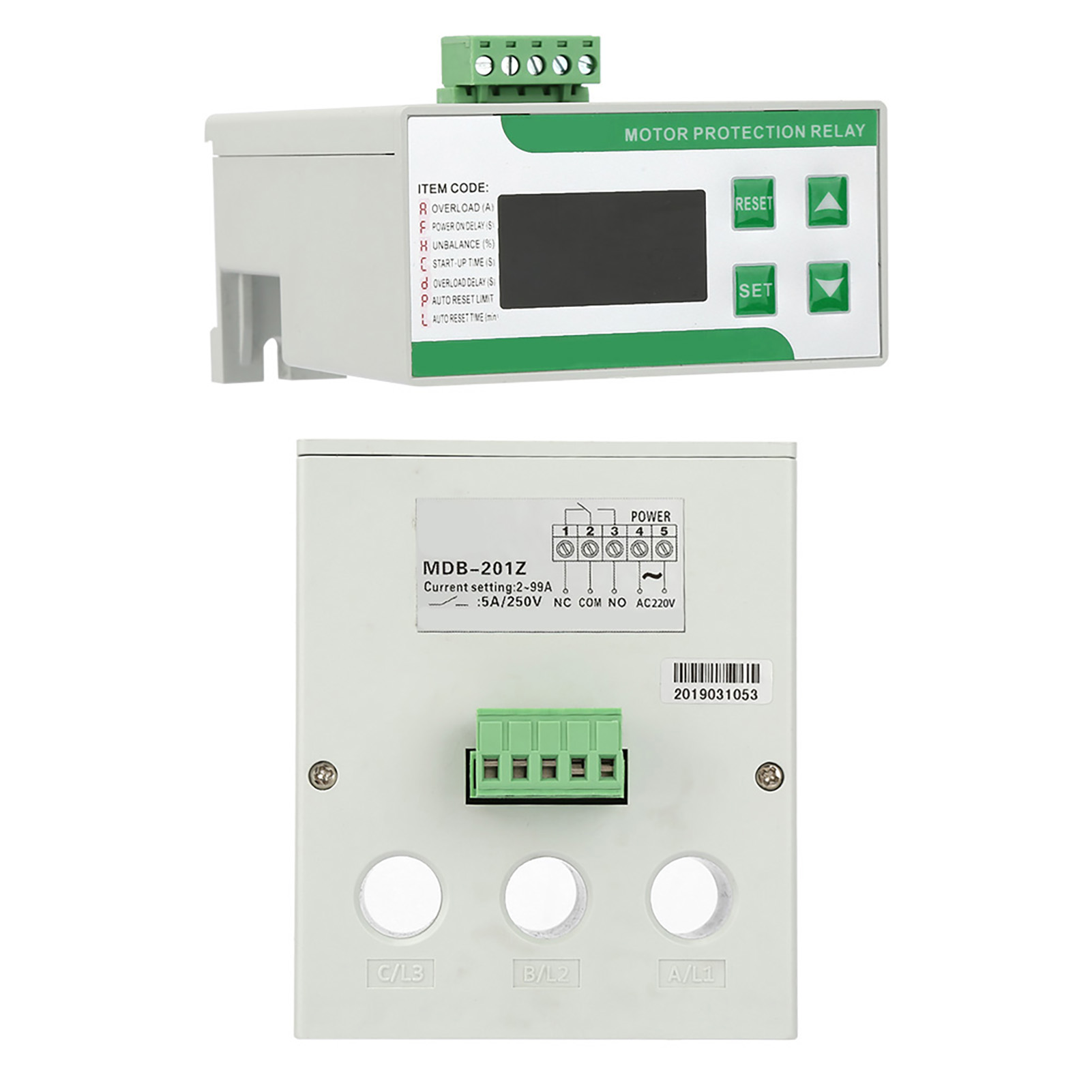 Digitaler 220-v-wechselstrom-motorschutz 2–99 A Überlast- Und Phasenausfallschutz Mit Anzeige (220 V)