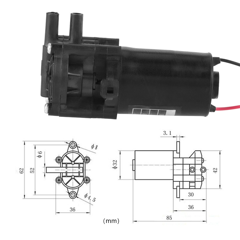 Zc-a210 12v Mini-kunststoff-hochleistungs-selbstansaugpumpe, Gleichstrom-zahnradpumpe