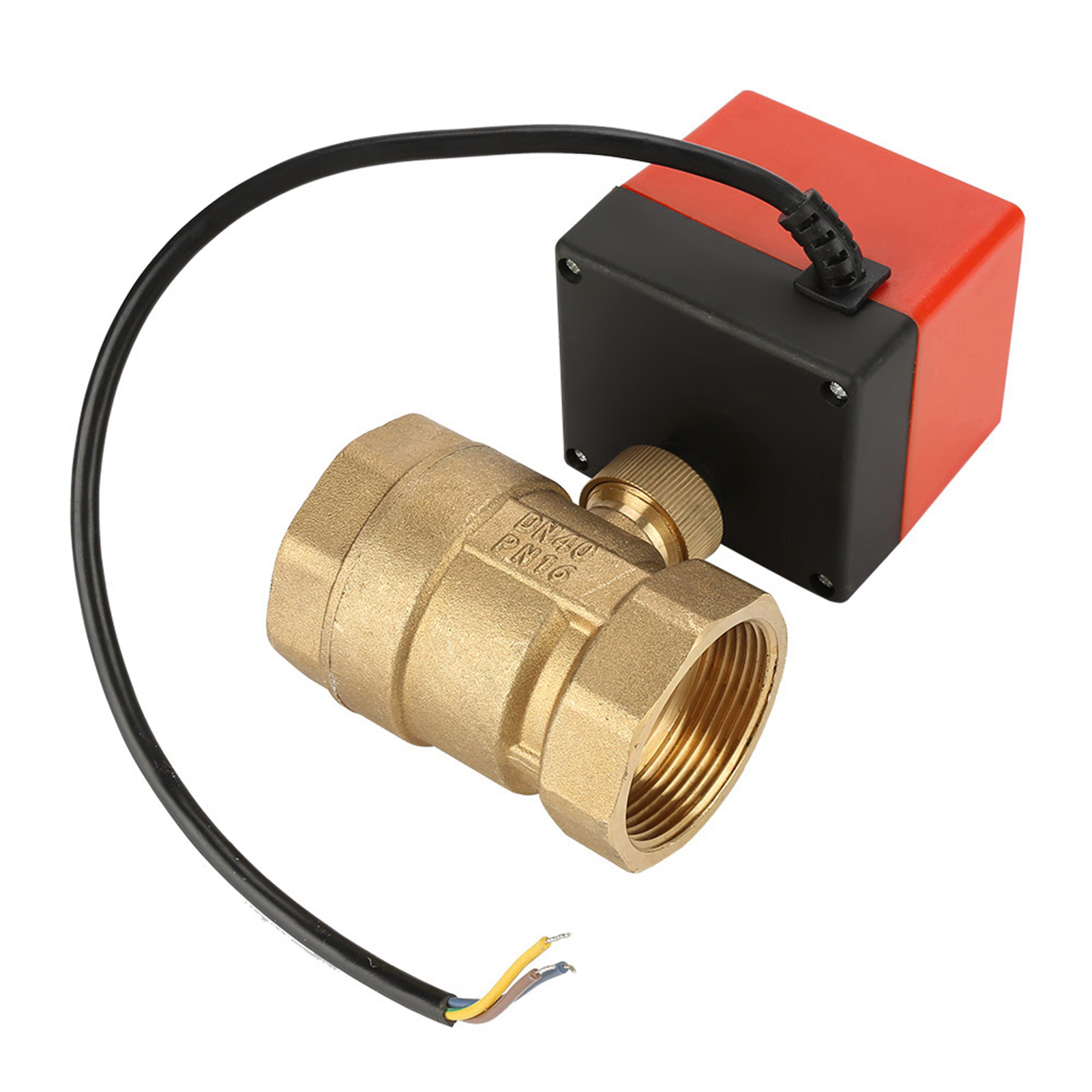 24 V Dc 2-wege-3-draht-motorkugelhahn Aus Messing, Elektrisches Ventil Dn40 G1-1/2