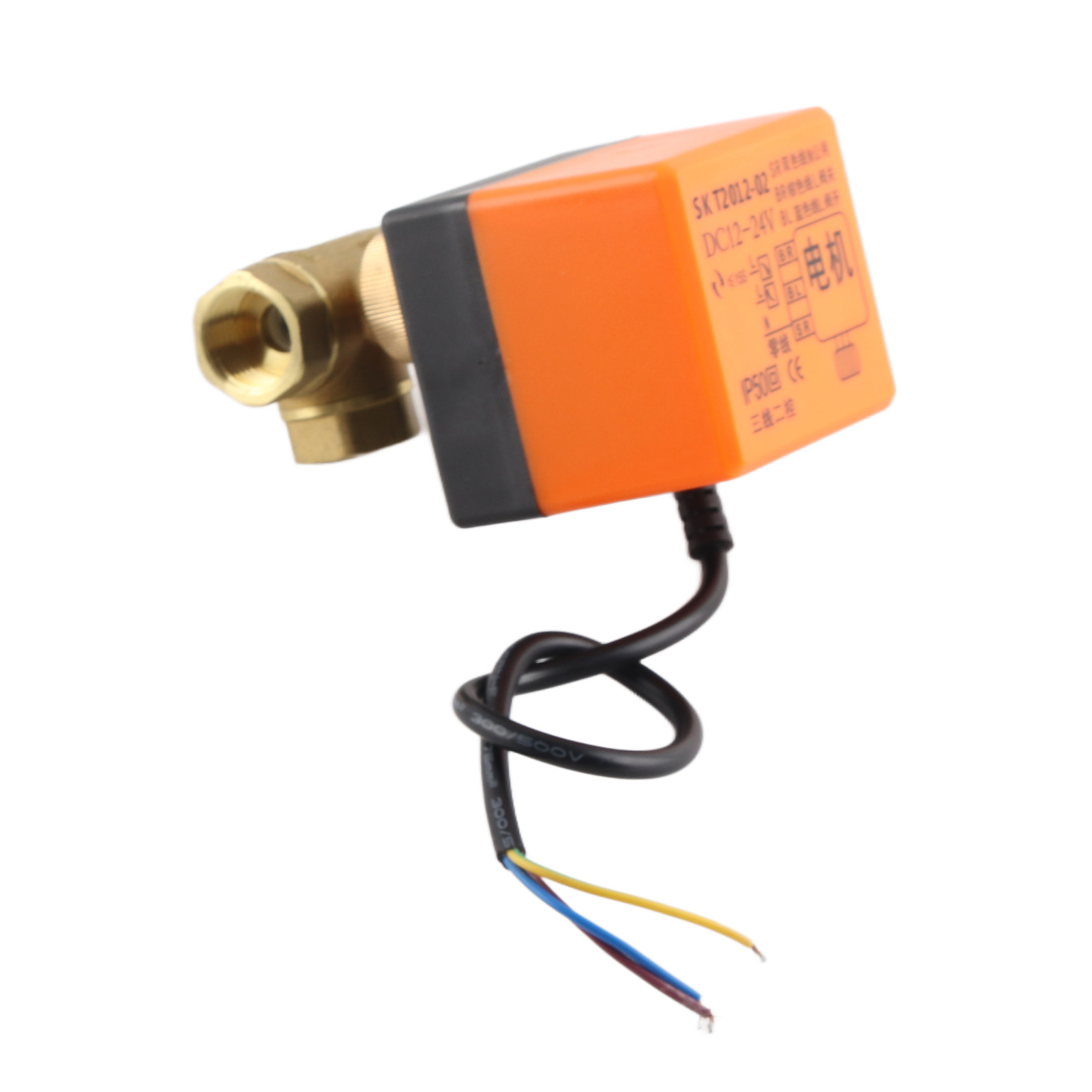 12–24 V Dc 2-wege-kugelhahn Aus Messing Mit 3-adrigem Elektromotor, Dn32 G1-1/4
