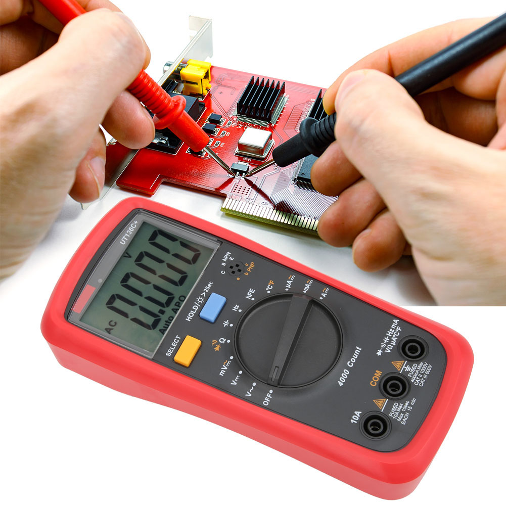 Uni T Ut136c Digitalmultimeter Mit Automatischer Bereichswahl, Ac/dc-spannungs-, Strom- Und Temperaturmessung