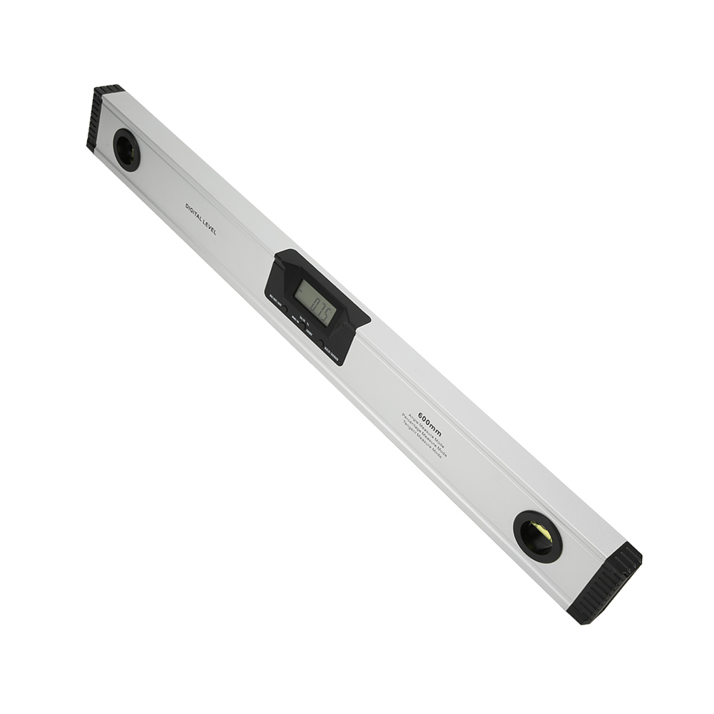 Digitale 600-mm-laserwasserwaage Mit Hintergrundbeleuchtung, Horizontalen Und Vertikalen Libellen Sowie Magnetischer Wasserwaage