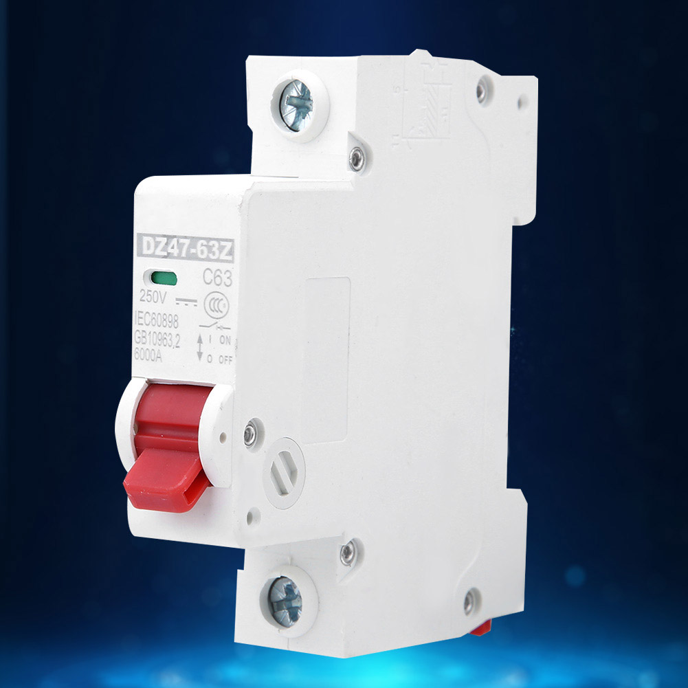 12 Stück Dz47-63z Dc250v 1p Mcb-leistungsschalter, Luftschalter-schutzschaltung Für Solaranlagen, 63 A