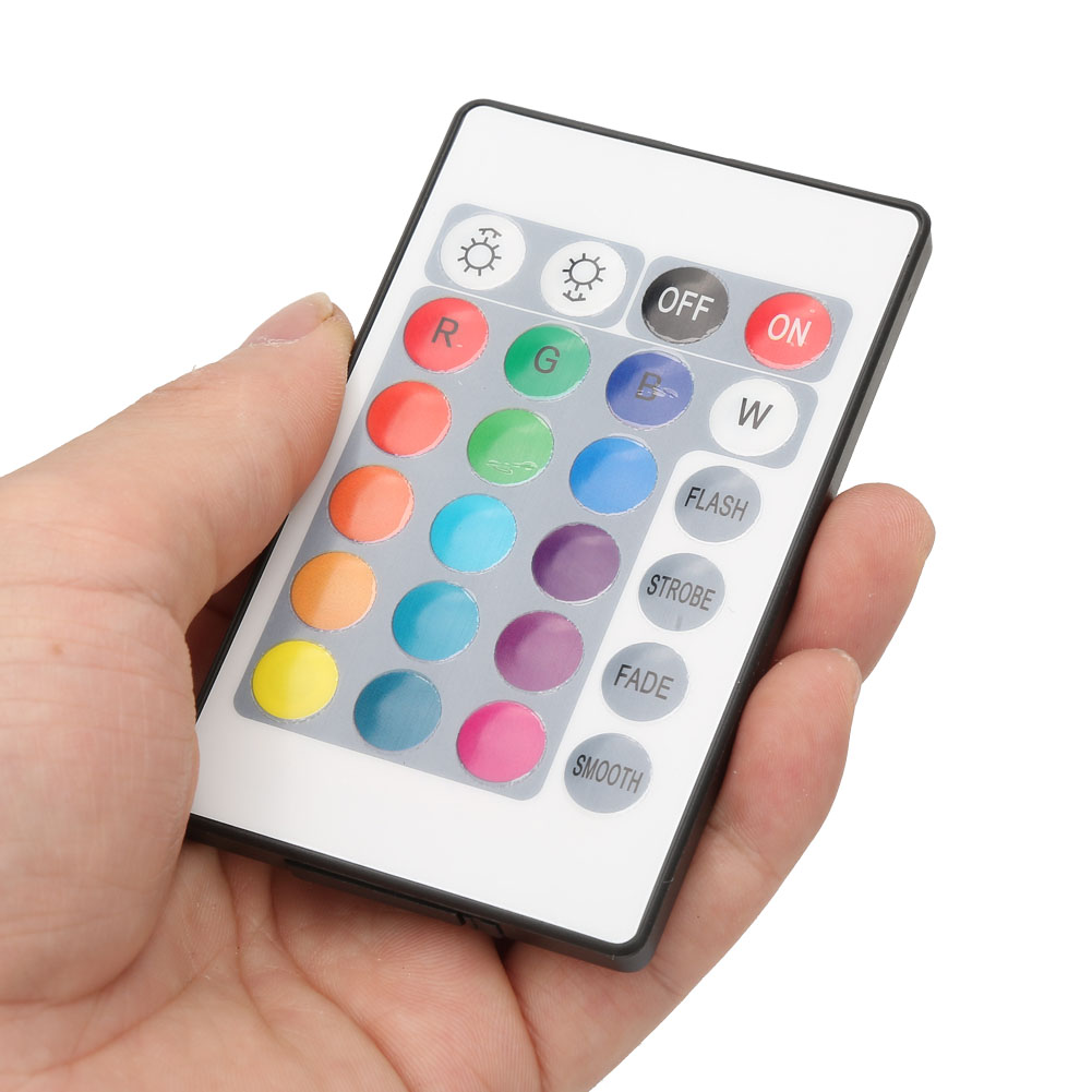 5-24v 24-tasten Rgb-led-lichtleiste Mit Drahtloser Fernbedienung, Usb 6a Lampeneffekt-infrarot-controller (1m)