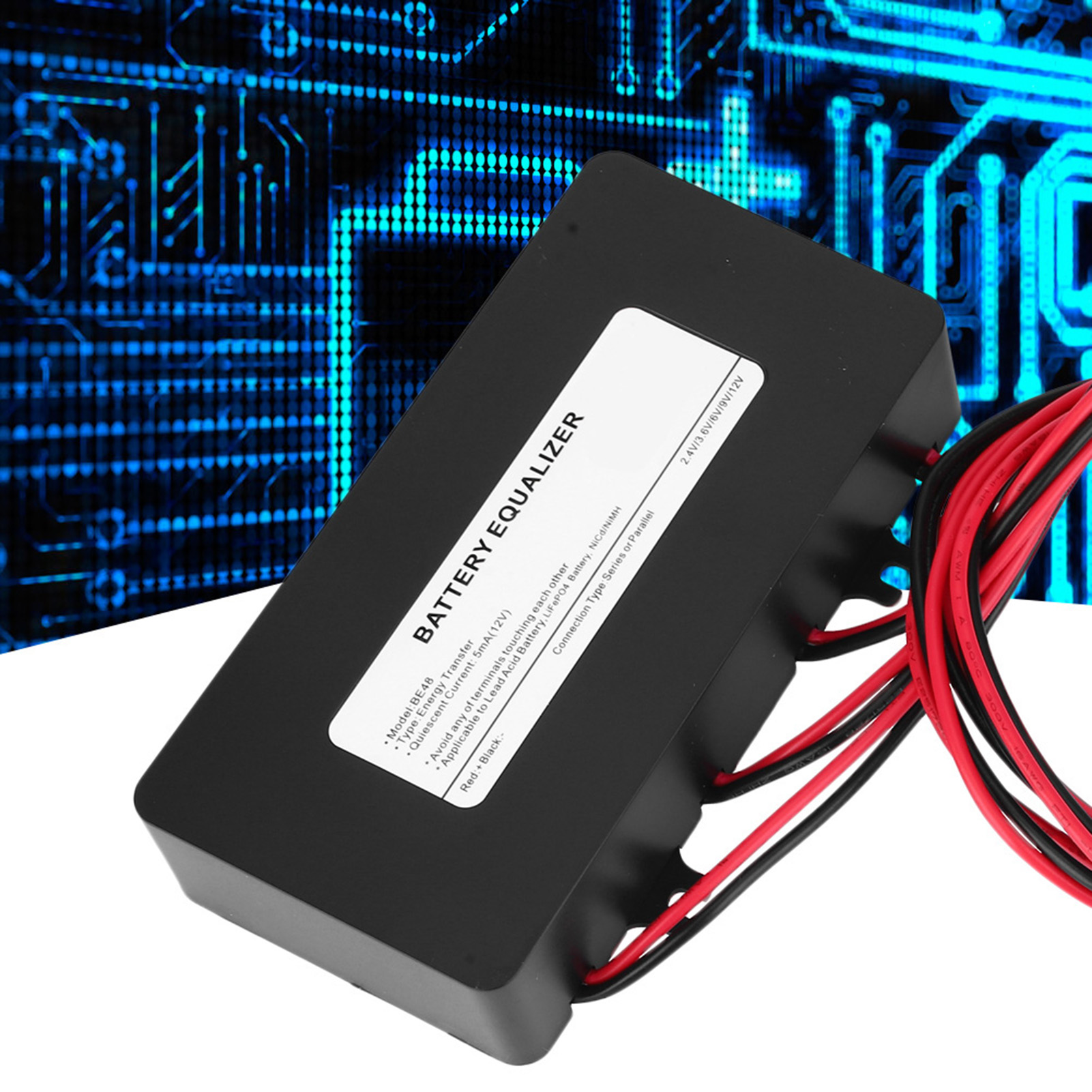 Batteriebalancer, Schwarzer Solarpanel-systembalancer Mit Verpolungsschutz, 48 V