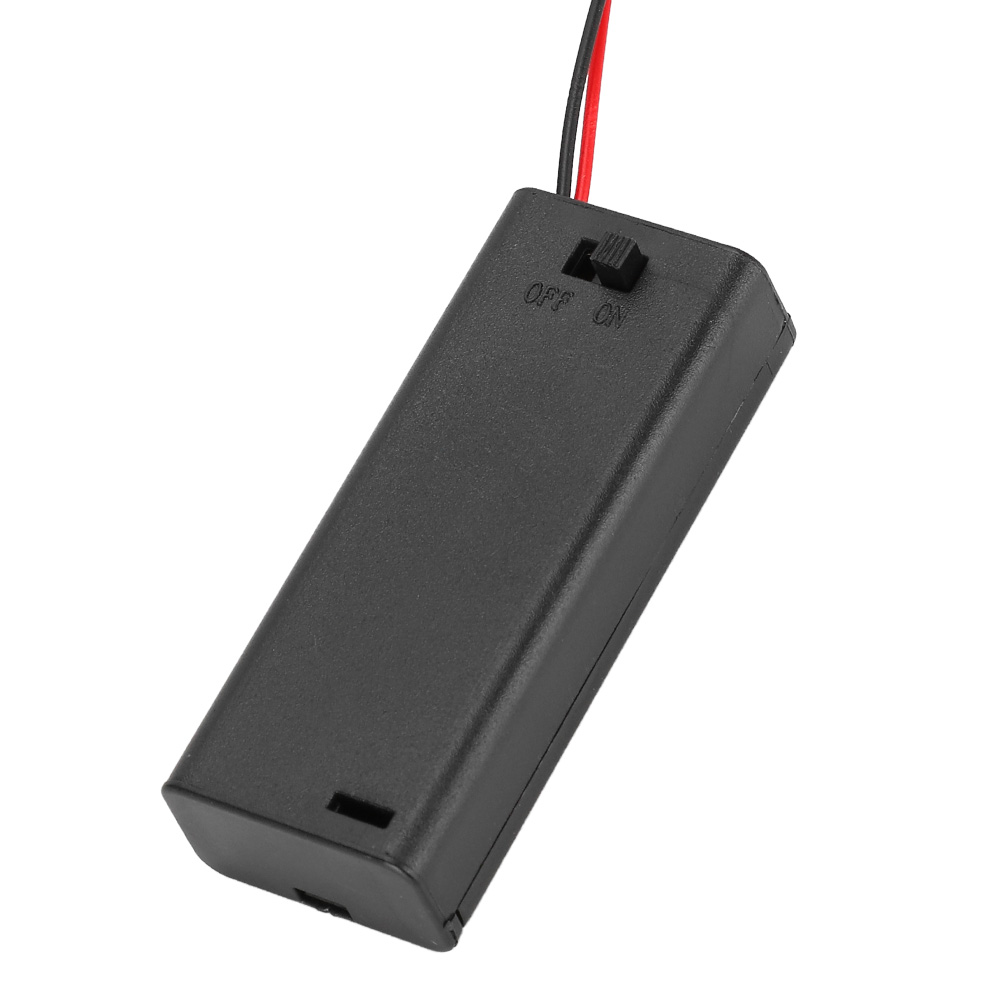 5 Stück Aaa X 2 Batteriehalterboxen Mit Deckel, Netzschalter Und Anschlusskabel Aaa2