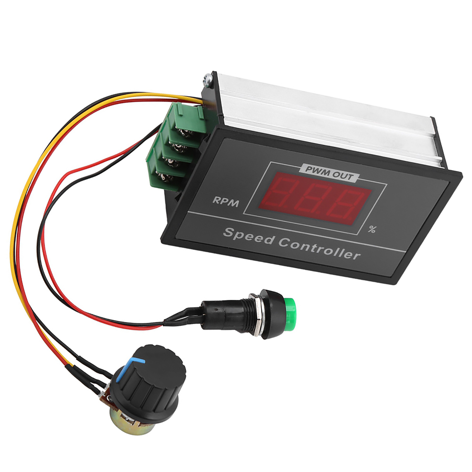 Pwm-drehzahlregler Für Gleichstrommotoren (6–60 V, 12 V, 24 V, 36 V, 48 V, 30 A) Mit Start/stopp-schalter