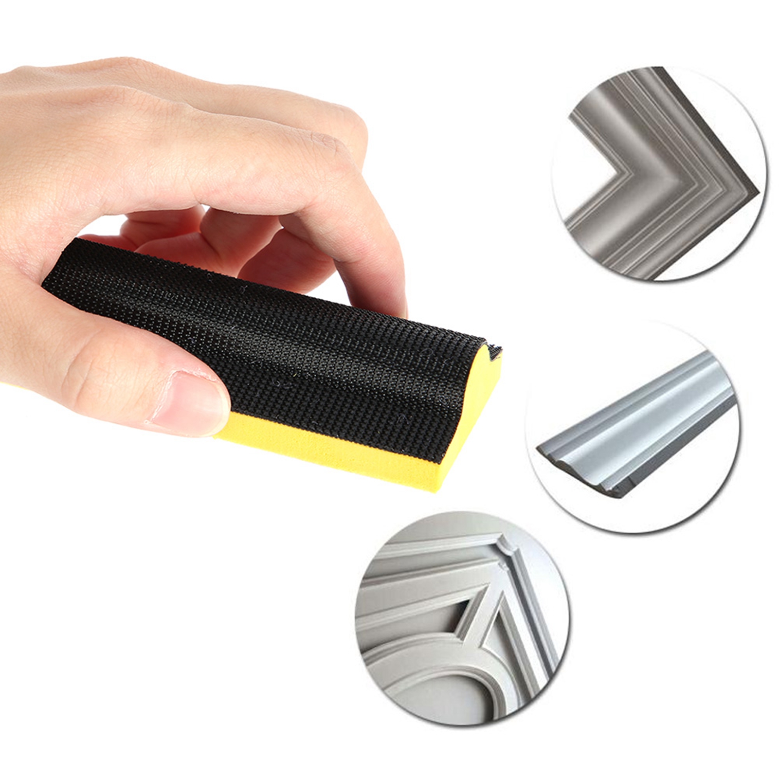 16-teiliges Handschleifklotz-set, Schleifpad-basis Für Klett-schleifpapier