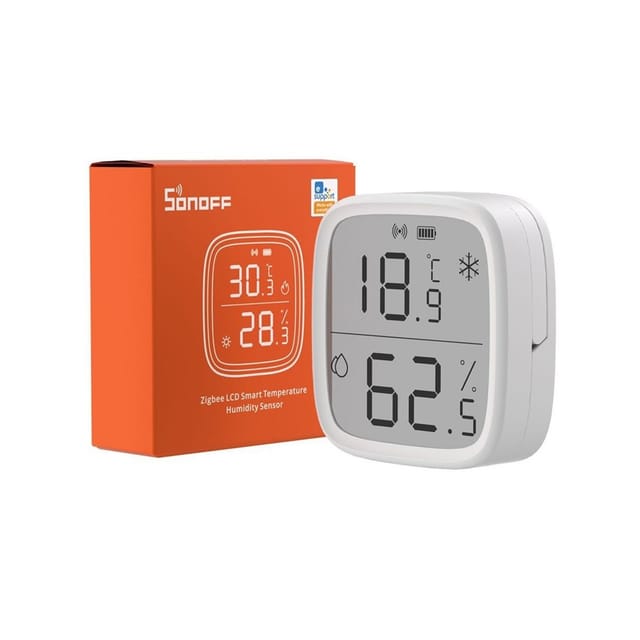 Trade Shop Traesio - Trade Shop - mini sensor temperature bildung igrometro display lcd sonoff SNZB-02D -