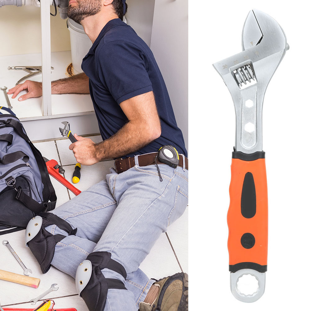 8/10-zoll-verstellschlüssel, Multifunktionsschlüssel Mit Rutschfestem Tpr-griff, Autoreparaturwerkzeug, 10 Zoll