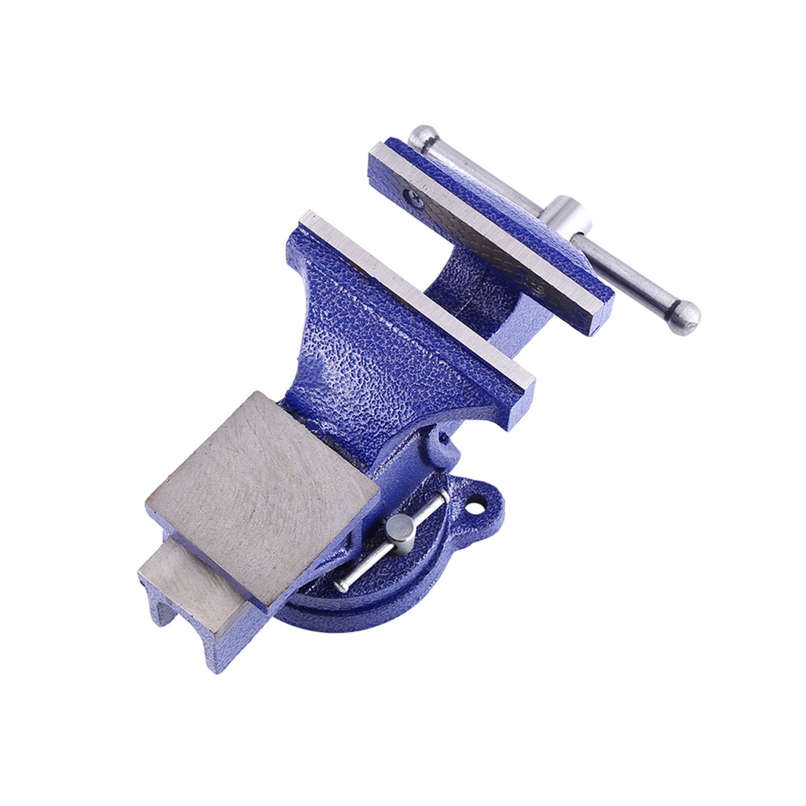 Robuster Blauer Gusseisenschraubstock Für Fräs- Und Metallbearbeitung (5")