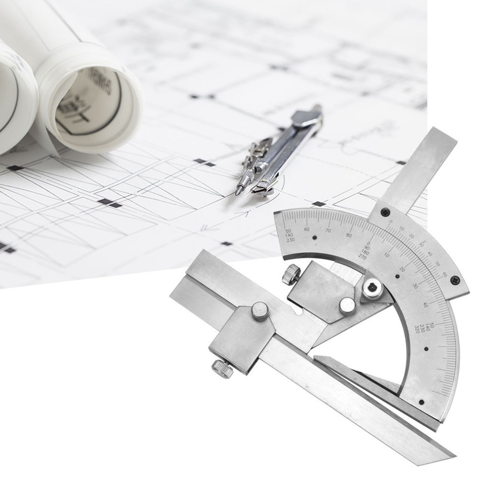 Universalwinkelmesser 0-320° Präzisionswinkelmesslineal