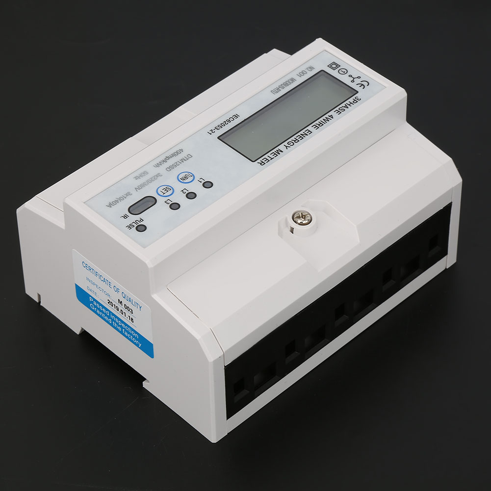 Digitaler Energieverbrauchszähler (220/380 V, 10–40 A), 3-phasig, Kwh-zähler Mit Lcd-anzeige
