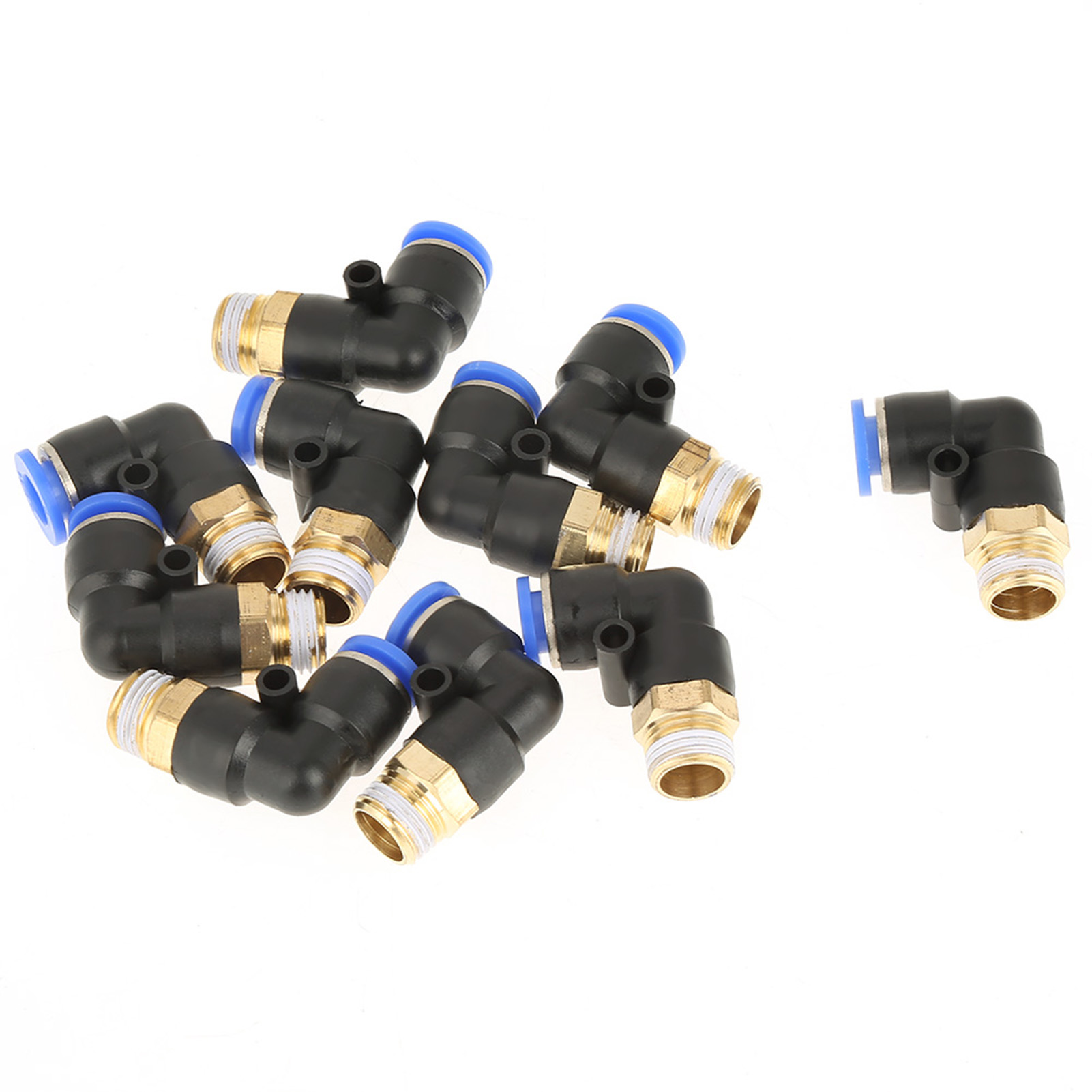 Satz Mit 10 Pneumatischen Winkelverbindern, Luftanschlussadapter, Durchmesser 8 Mm, G1/4-gewinde