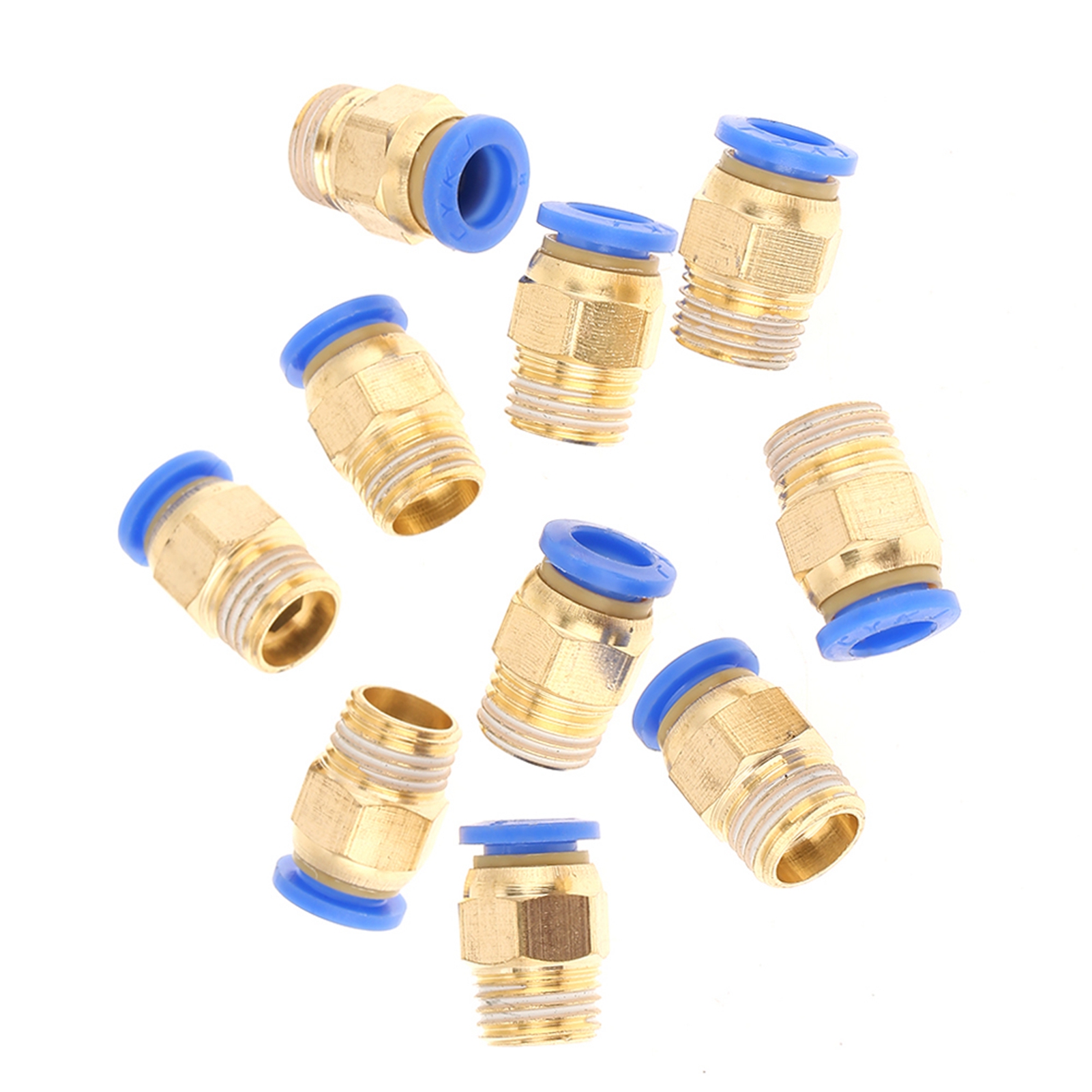 10-teiliges Set Pneumatischer Schnellkupplungen Für Luftanschlüsse, Gewindedurchmesser 8 Mm, 1/4" Bsp