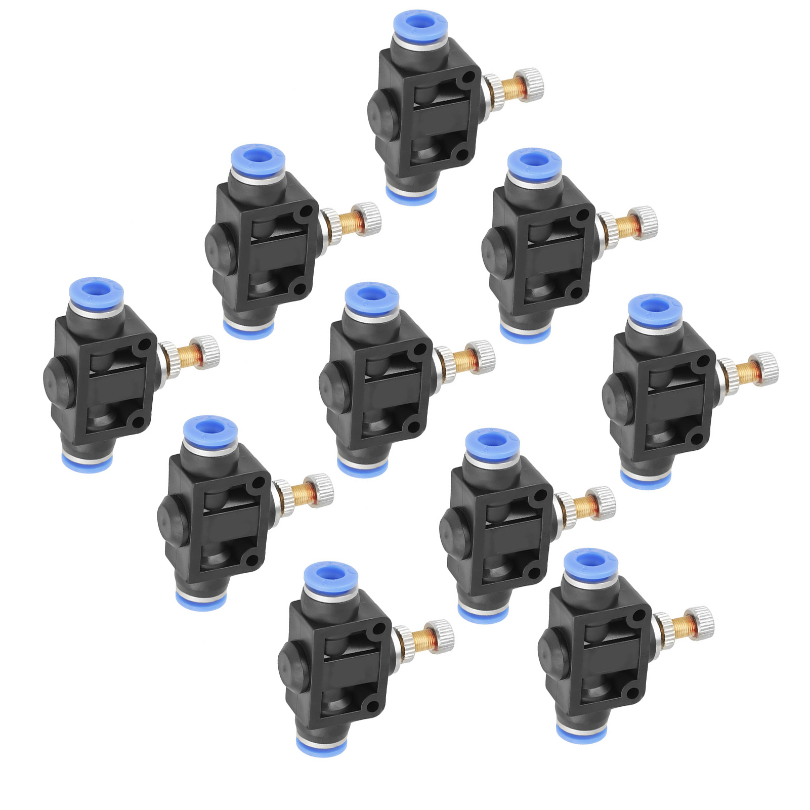 10 Stück/set Push-in-drehzahlregler Mit 6-mm-anschluss Für Pneumatisches Luftdurchflussregelventil