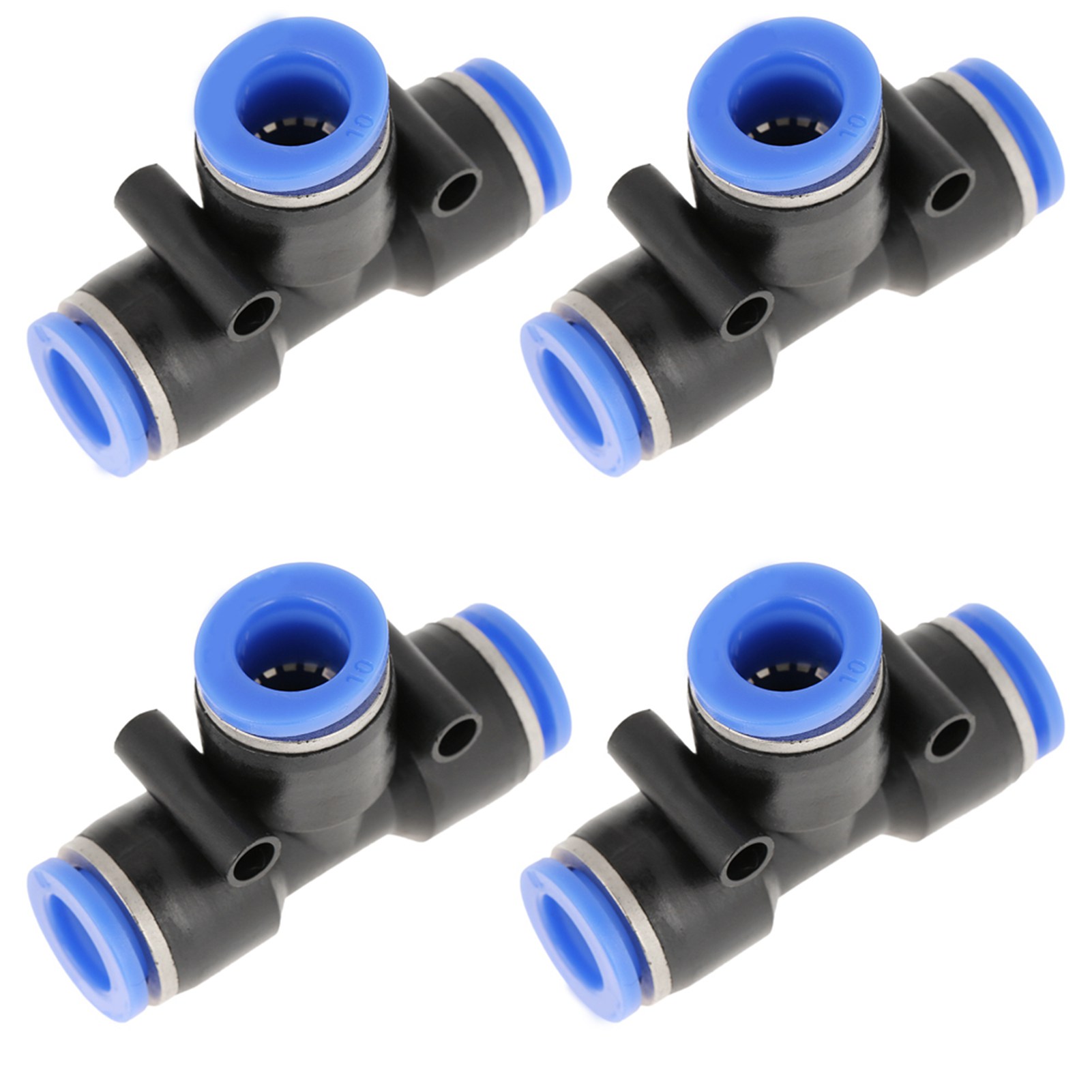 10 Stück 10 Mm 3/8 T-förmige Druckluftverbinder, Schnellverbinder Für Druckluftleitungen, Schlauchverbinder