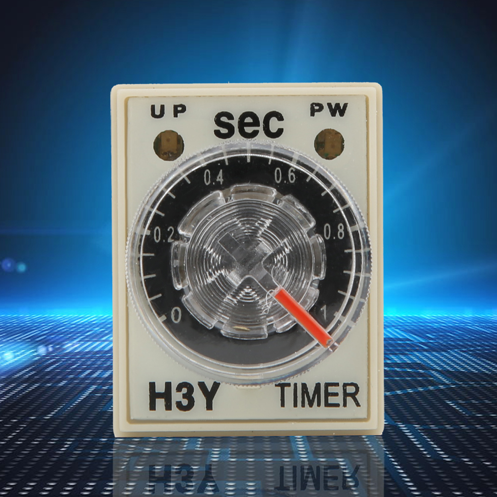 H3y-2 Verzögerungs-timer-relais, 8-polig, Mit 0-1 Sekunden Drehknopf, Zeiteinstellung, 5 A Für Verschiedene Zwecke (110 Vac)