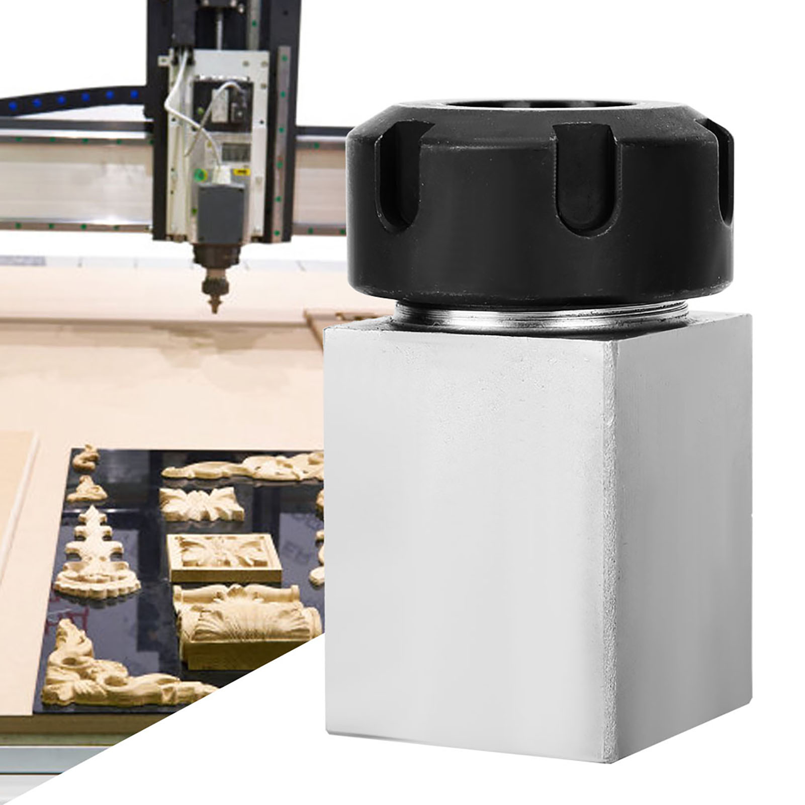 Er-25 Vierkant-spannzangenfutterblock 3900-5123 Für Cnc-drehmaschinen Und Graviermaschinen