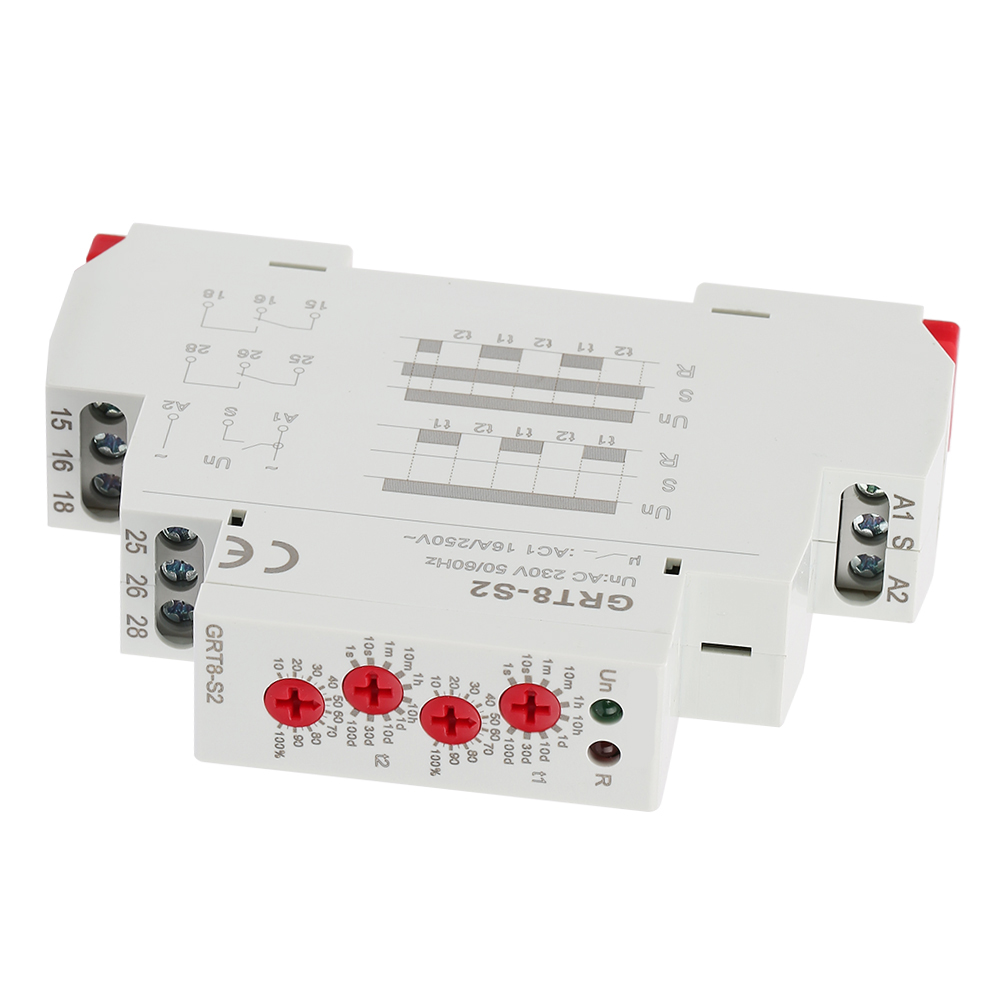 Grt8-s2 Mini-asymmetrischer Zyklustimer Ein/aus Wiederholungszykluszeitrelais Ac 220v