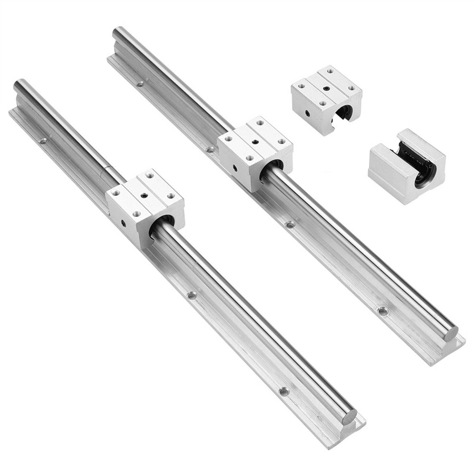 2 Stück Sbr12-400mm 12mm Linearführungswellen, 4 Stück Sbr12uu Lagerblöcke