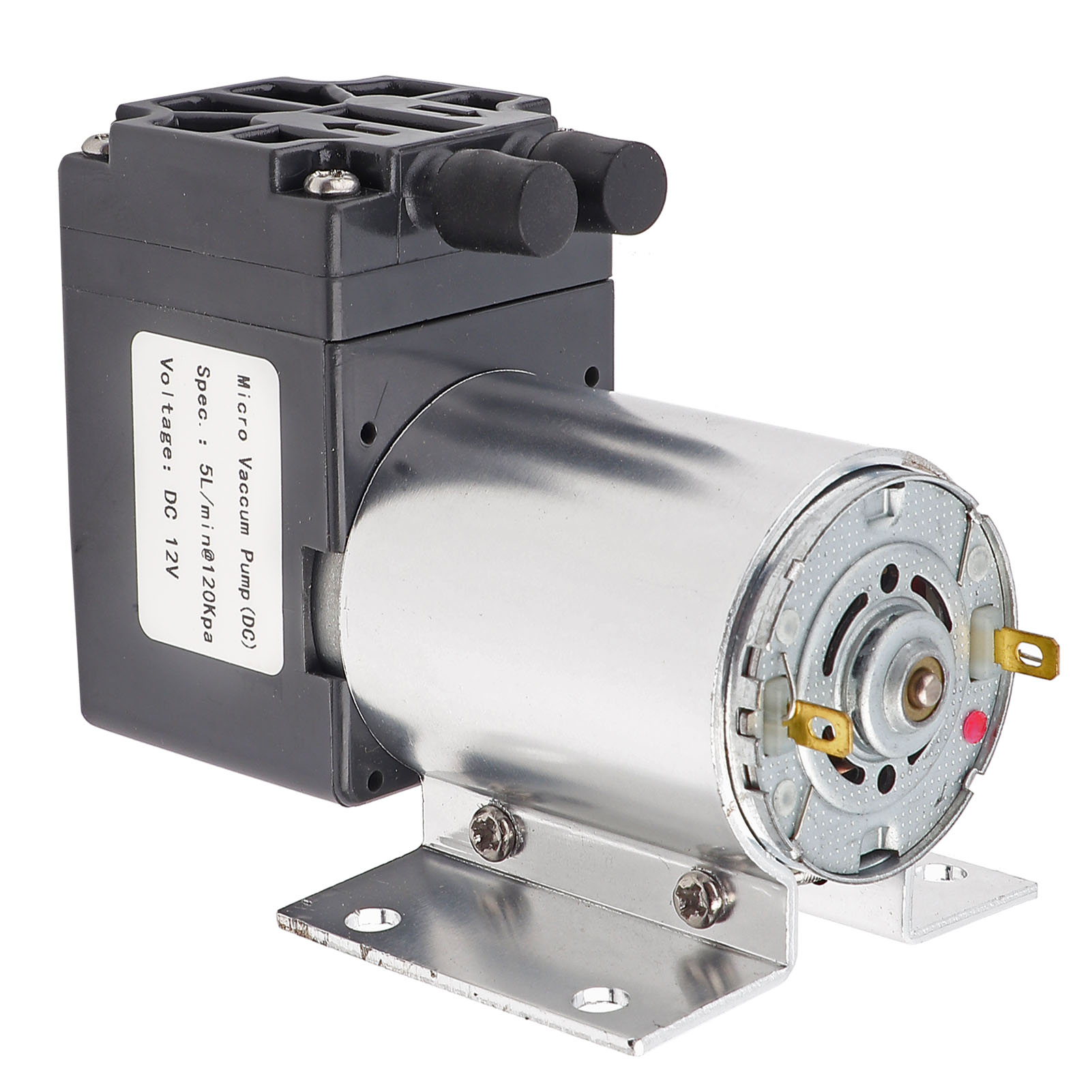 12 V Dc, 5 L/min, 120 Kpa Mini-vakuumpumpe Mit Vakuumsaugfunktion Und Montagehalterung