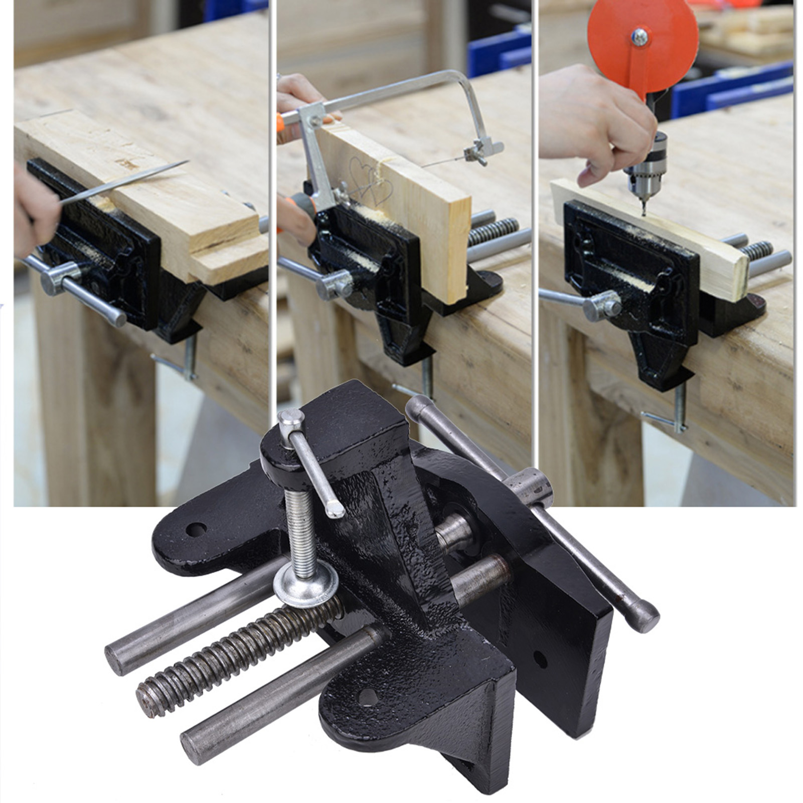 Tischschraubstock Aus Gusseisen, Schnellspanner, Tischschraubstock, Klemme, Tischspannwerkzeug