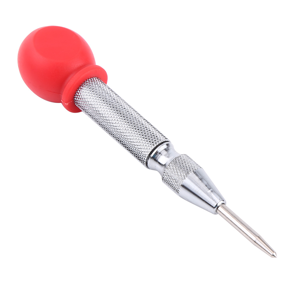 Automatischer Punktstift Mit Federmechanismus, Markierungsloch, Gehäuse Aus Kohlenstoffstahl (silber)