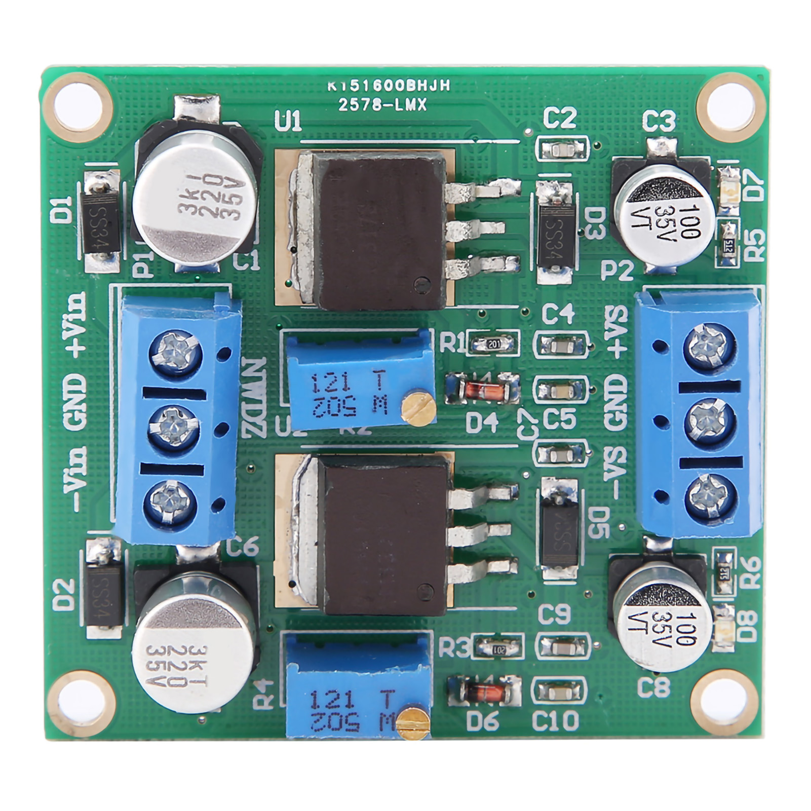 Lm317/337 Spannungsreglermodul Für Positive Und Negative Spannungen, Geringe Restwelligkeit, Linear Einstellbar