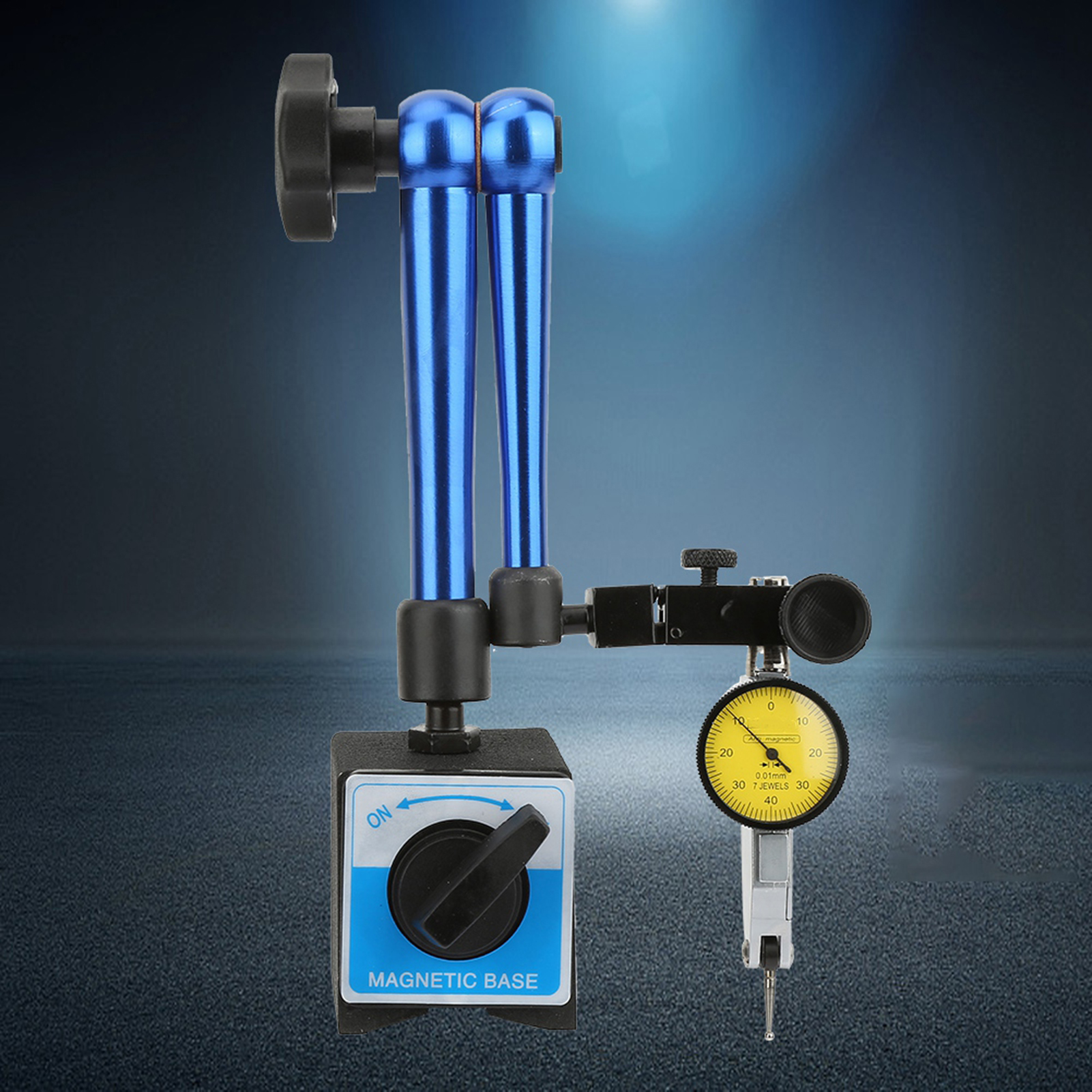 Magnetischer, Flexibler Ständer Mit Messuhr (blau)