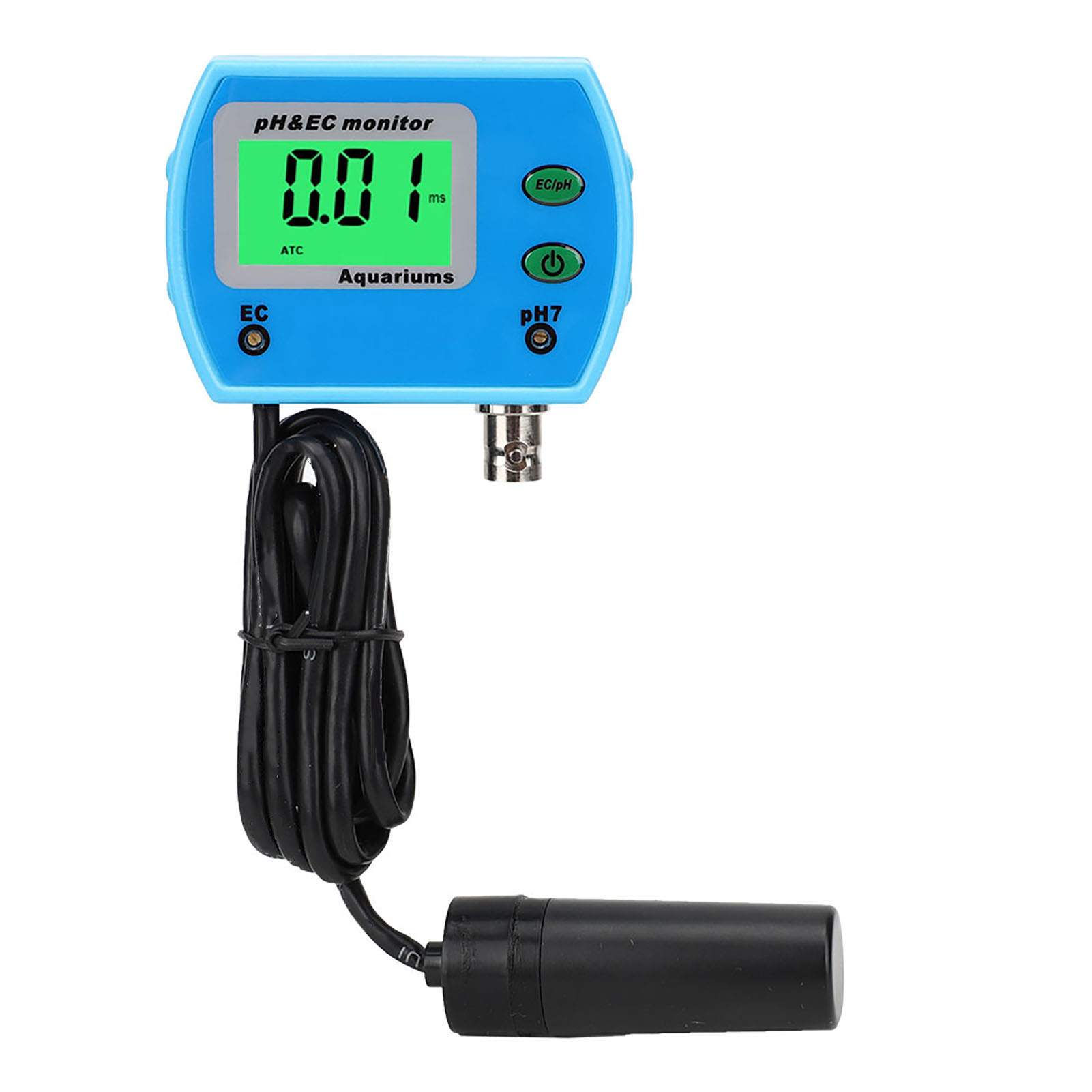 Professionelles 2-in-1-ph- Und Ec-messgerät, Multifunktionales Wasserqualitätsmessgerät Für Aquarien, 220 V, Eu-stecker