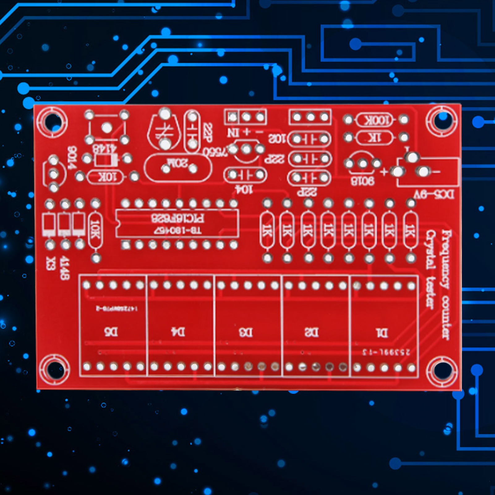 Diy-frequenzanzeige-quarzoszillator-tester (1 Hz–50 Mhz) Mit 5-stelliger Digitalanzeige (rot)