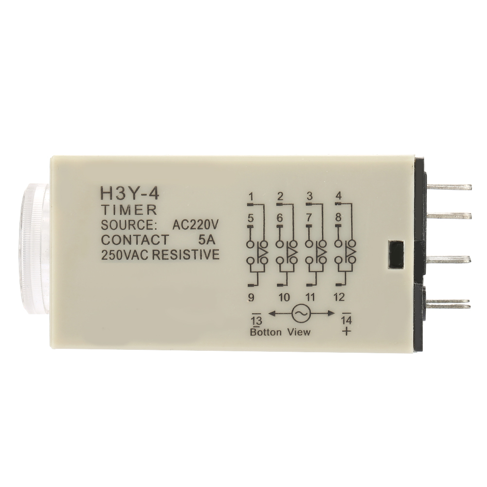 H3y-4 Einschaltverzögerungsrelais 0-60 Minuten, 220 V Ac, 5 A