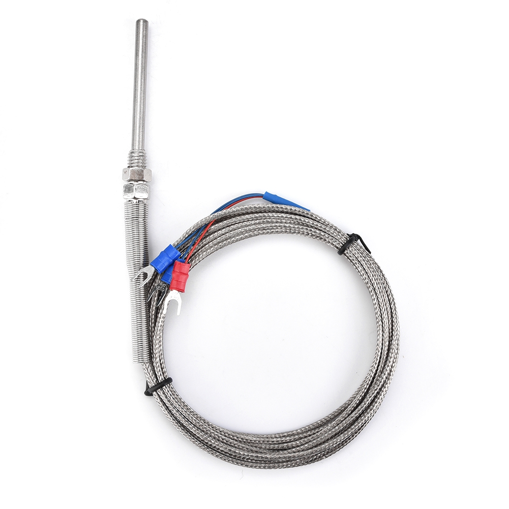 M8-gewinde Pt100 Platin-widerstandsthermoelement, 50 Mm Sonden-temperatursensorkabel 0-400℃ (3 M)