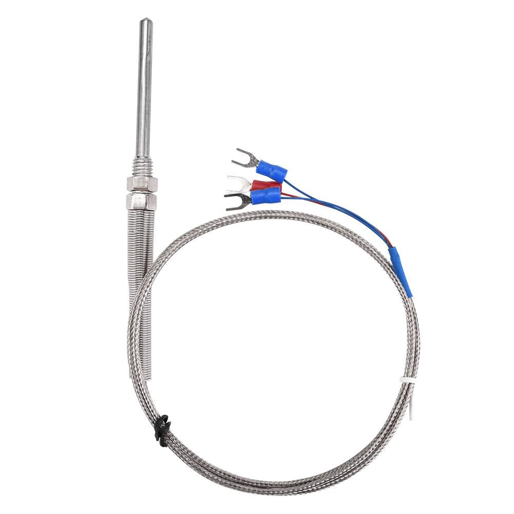 M8-gewinde Pt100 Platin-widerstandsthermoelement, 50 Mm Sonden-temperaturfühlerdraht 0-400℃ (1 M)