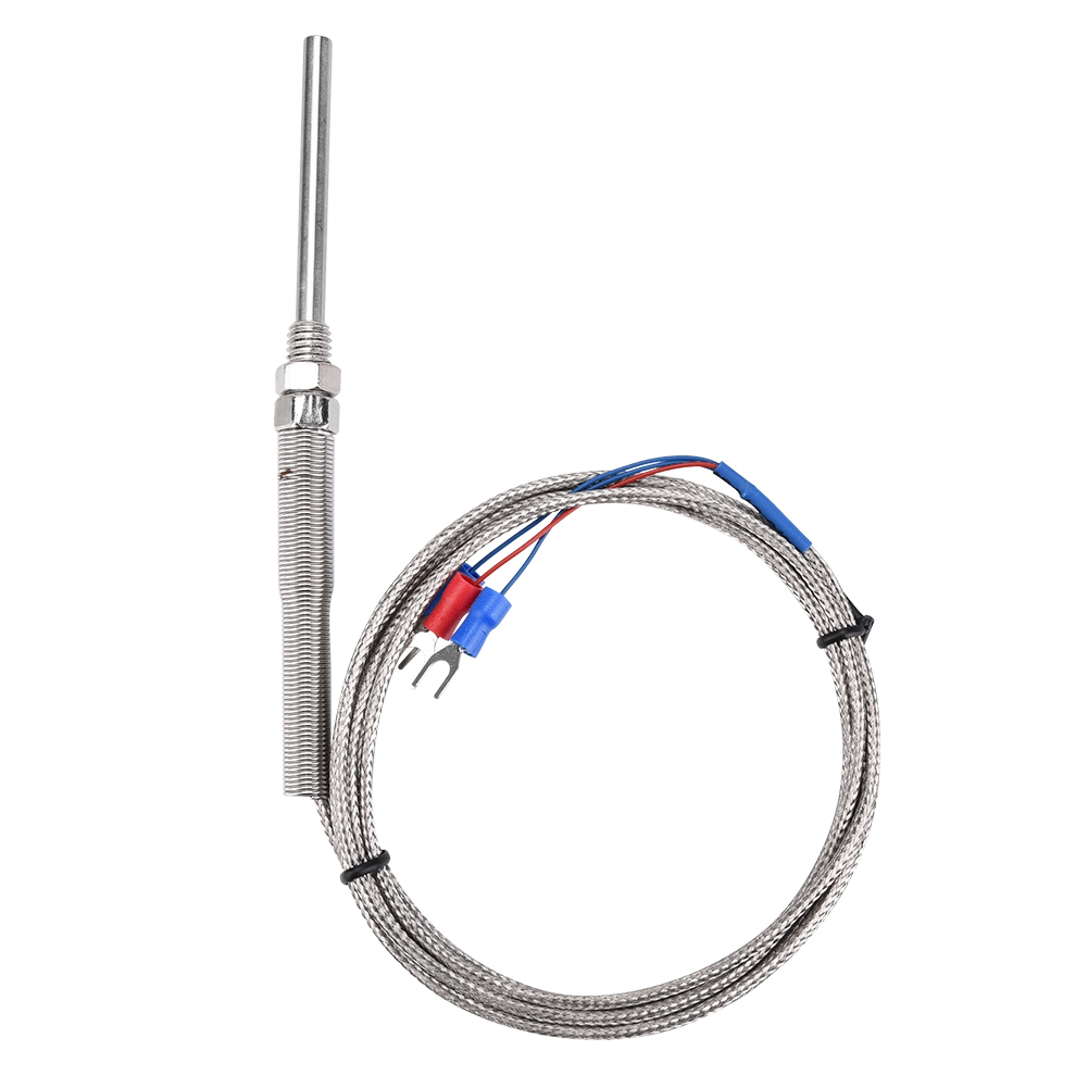 M8-gewinde Pt100 Platin-widerstandsthermoelement, 50 Mm Sonden-temperatursensorkabel 0-400℃ (2 M)