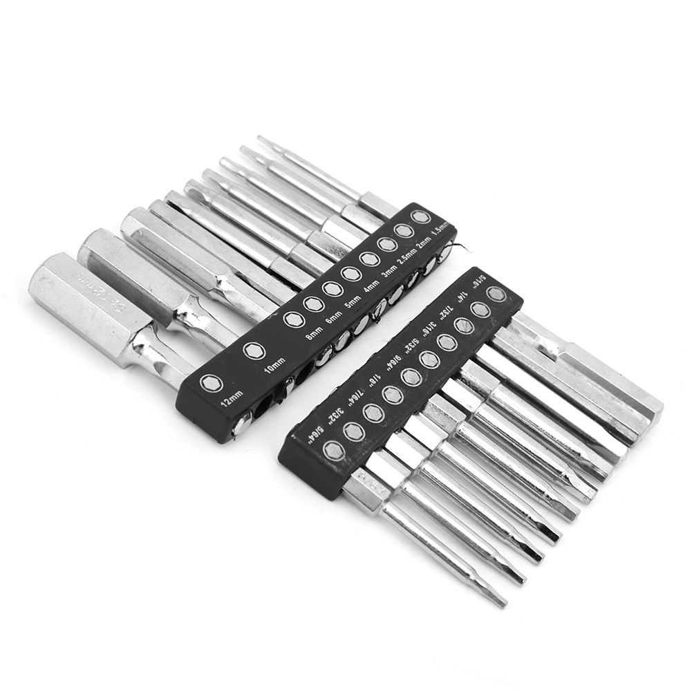 20-teiliges Magnetisches Sechskantschraubendreher-bit-set, 1/4-zoll-schnellverschluss-sechskantschaft, S2-werkzeugstahl
