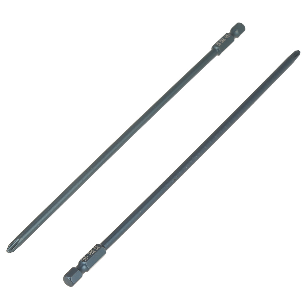 10-teiliges Kreuzschlitzschraubendreher-bit-set Aus S2-stahl, Ph2-schaft, 1/4-zoll-sechskantschaft, 200 Mm
