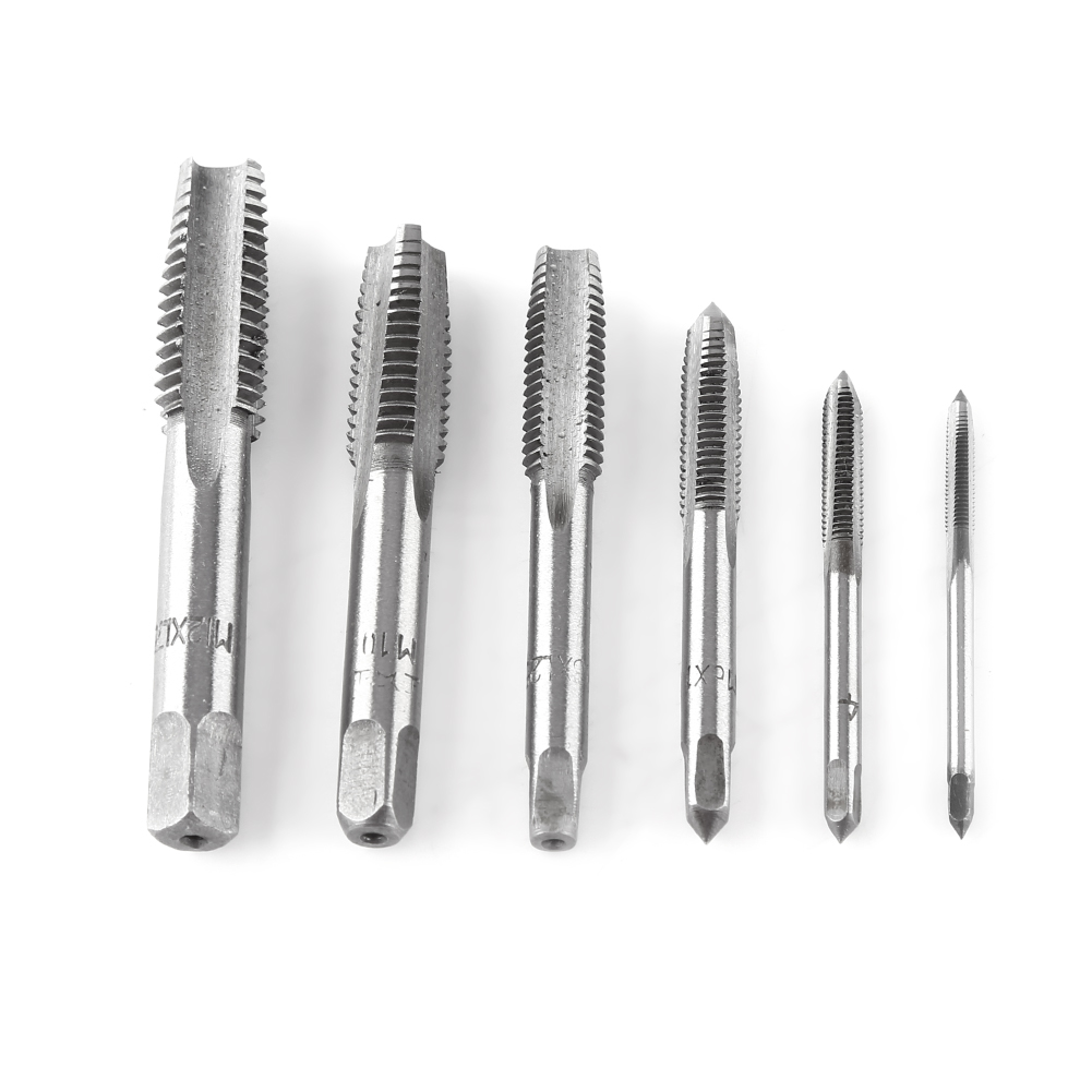 12-teiliger Gewindebohrersatz Mit Geraden Nuten, M3/m4/m6/m8/m10/m12