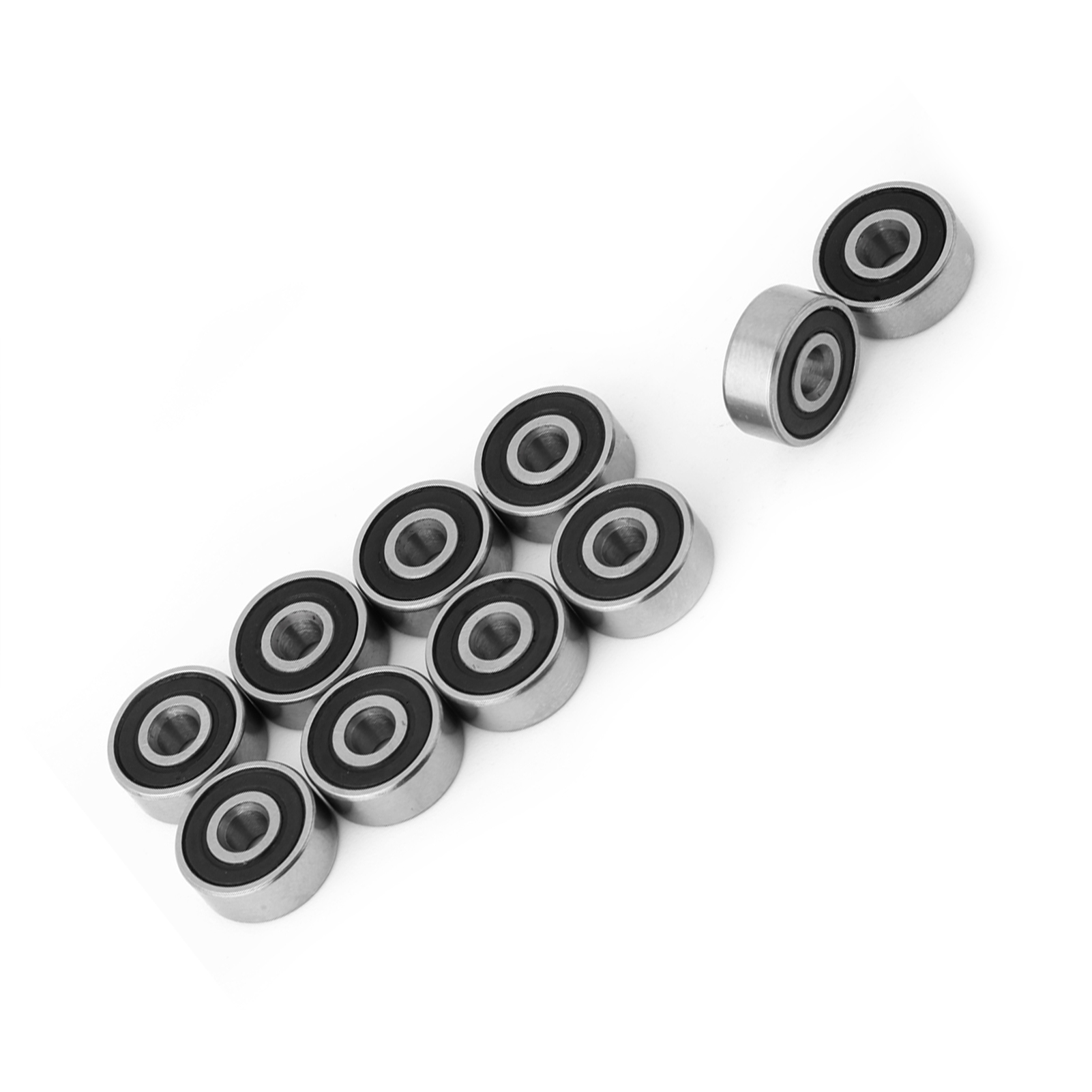 10 Stück 623-2rs Doppelt Gummigedichtete Miniatur-rillenkugellager Aus Stahl, 3 X 10 X 4 Mm