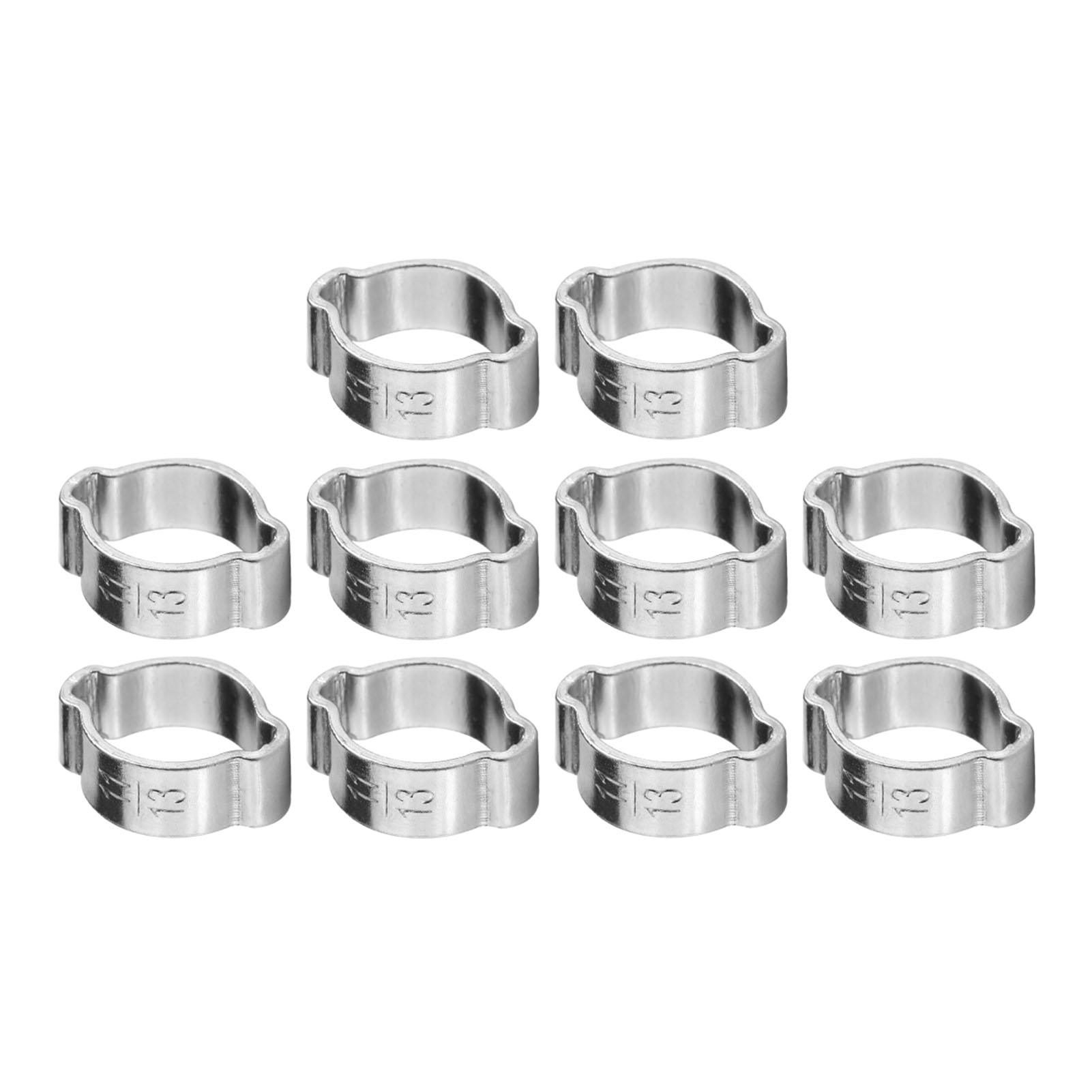 10 Stück Verzinkte, Doppelohrige Schlauchschellen Aus Eisen, 5–23 Mm, Für Kraftstoffschläuche (11–13 Mm)