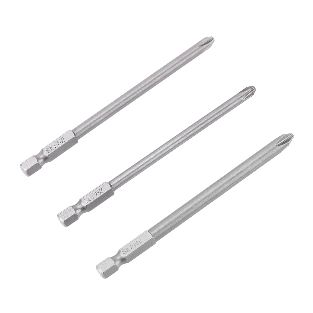 10-teiliges Bst Magnetisches Schraubendreher-bit-set Mit 1/4-zoll-sechskantschaft, 100 Mm Lang (schlitz- Und Kreuzschlitzkopf)