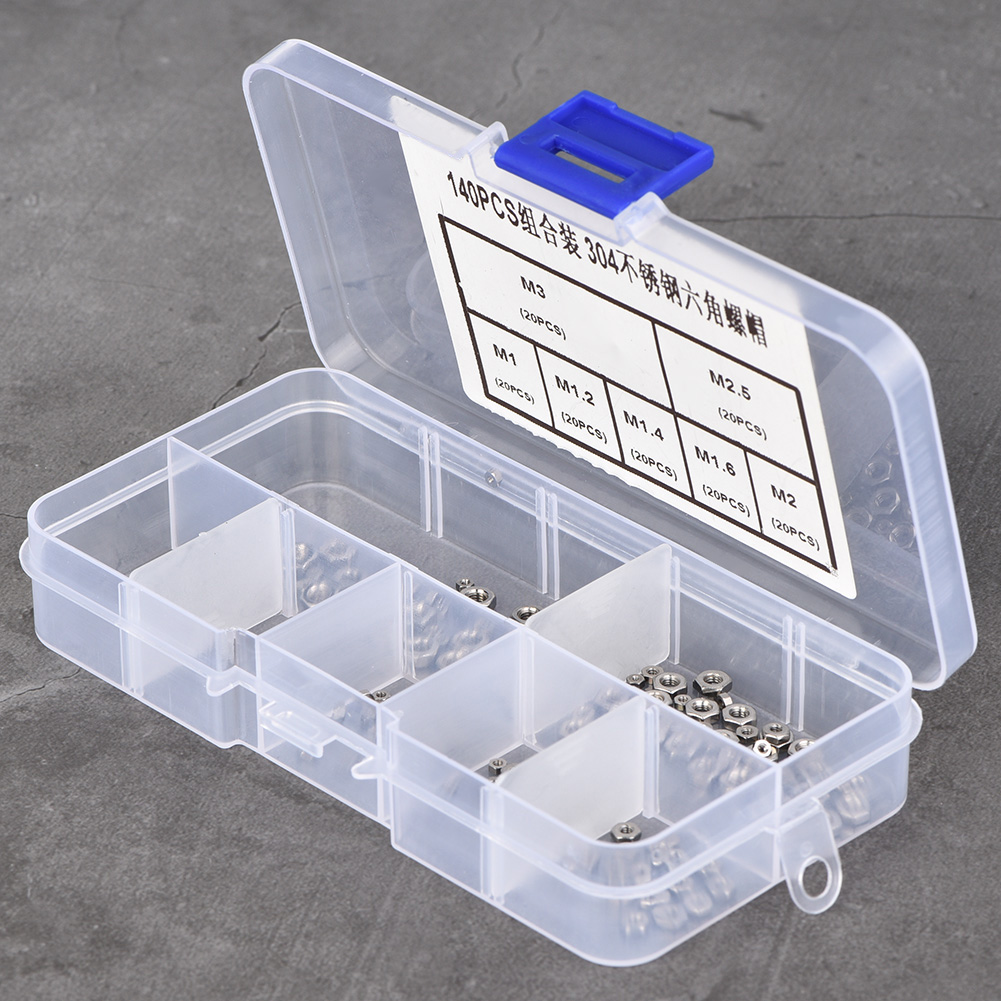 140 Sechskantmuttern Aus Edelstahl Mit Gewinden M1/m1.2/m1.4/m1.6/m2/m2.5/m3