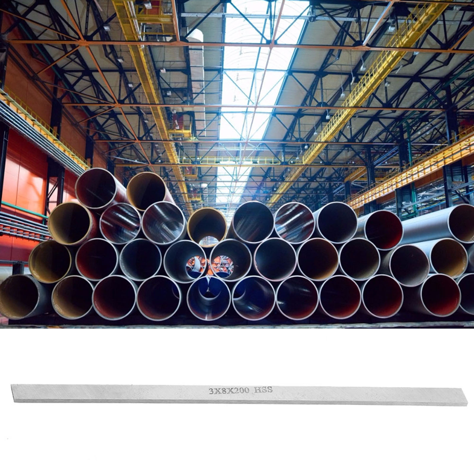 Hss-drehwerkzeug Aus Schnellarbeitsstahl, Quadratischer Weißer Stahlstab (3 8 200 Mm)
